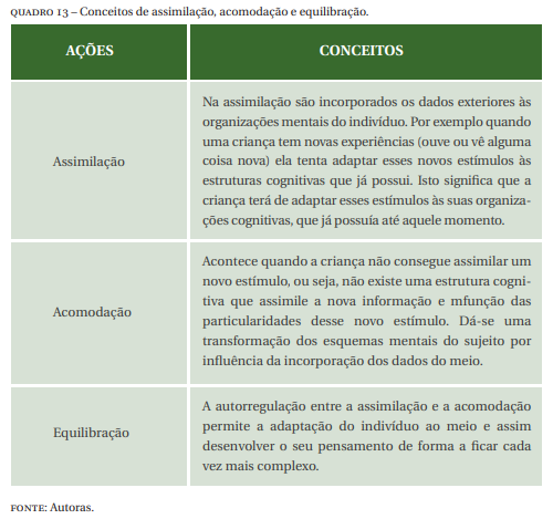 O que assimila o acomoda o e equilibra o segundo Piaget