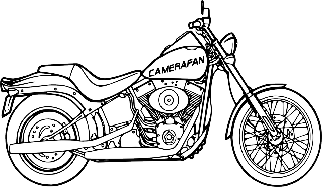 Desenho para Colorir – Transporte Moto - Aula Pronta