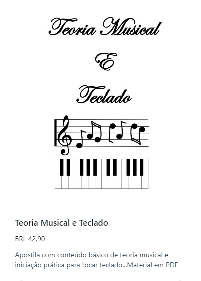 Apostila Teoria Musical/Teclado Iniciante Em PDF Por Apenas R$ 42,90 ...